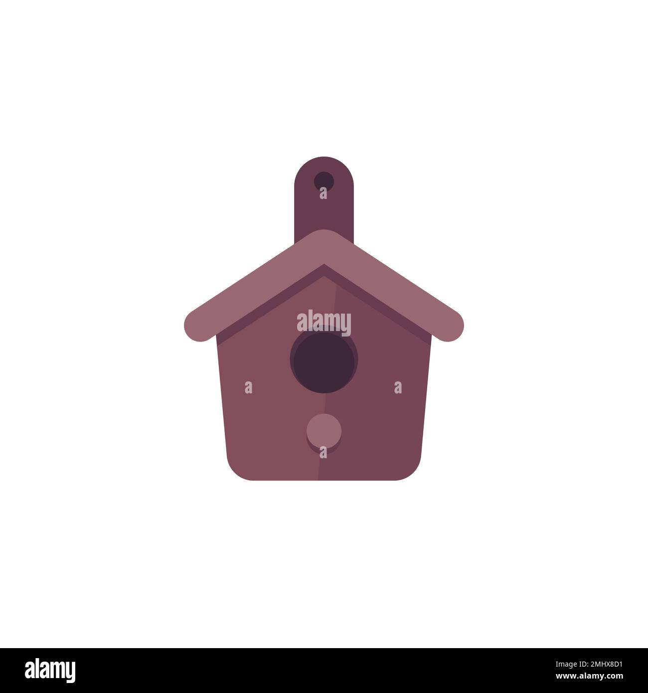 birdhouse on white, flat vector icon Stock Vector