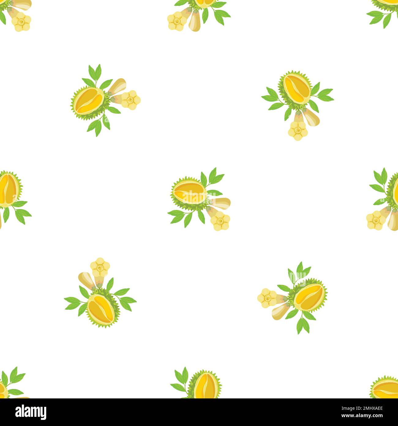 Nature durian pattern seamless vector Stock Vector