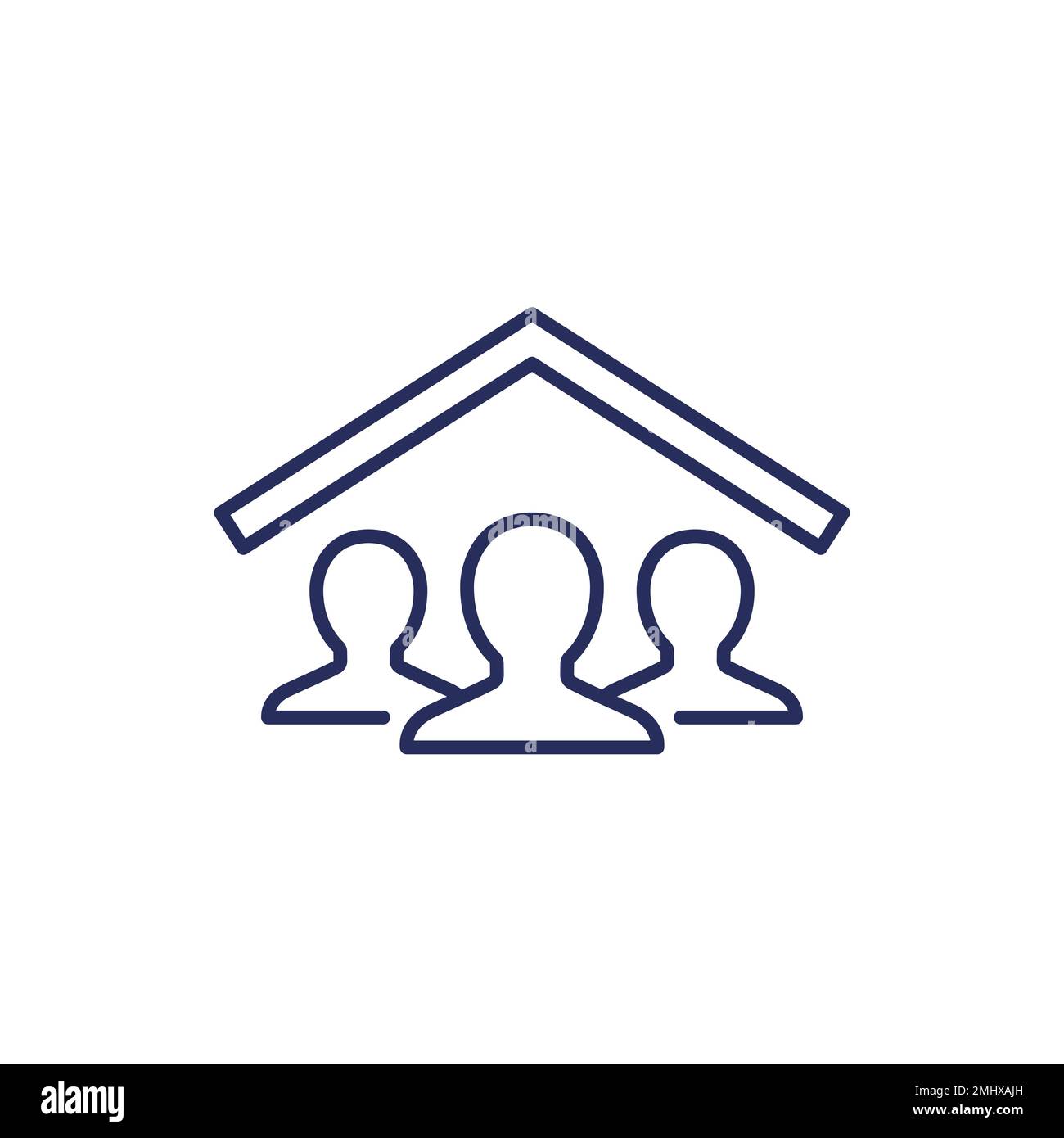 tenants, house residents line icon on white Stock Vector Image & Art ...