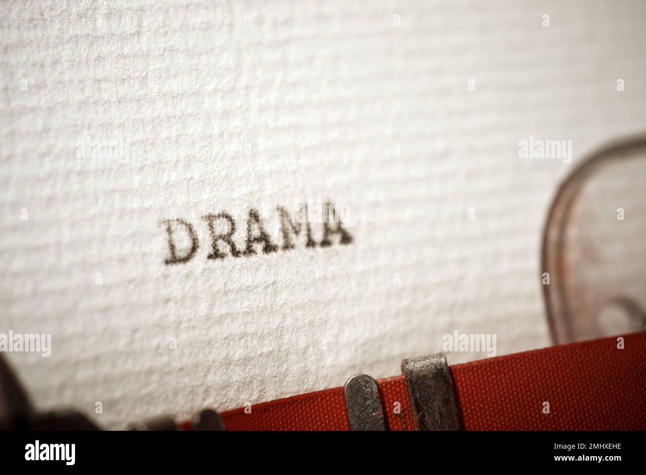 Drama word written with a typewriter Stock Photo Alamy