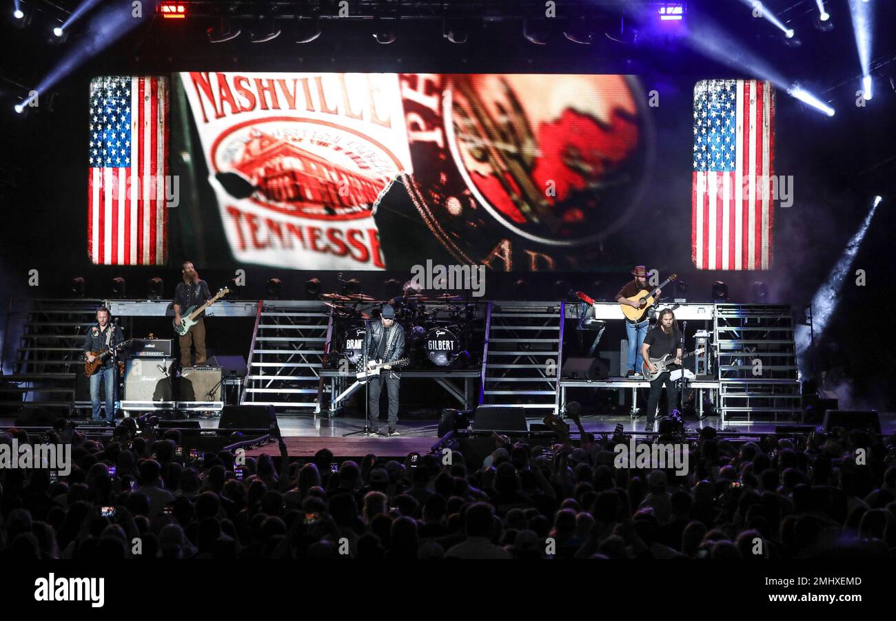 Brantley Gilbert performs during the Not Like Us Tour at Ameris Bank