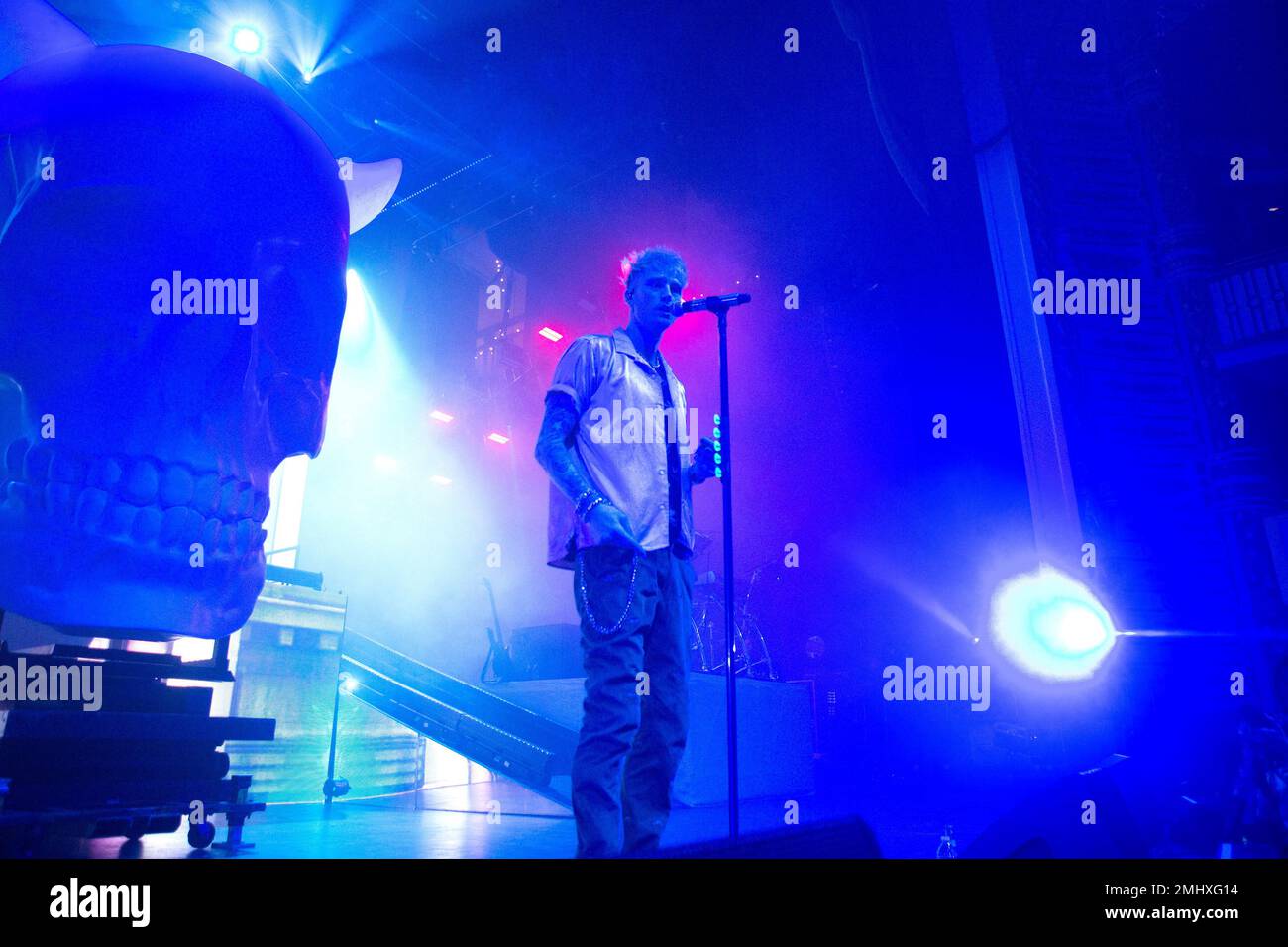 Machine Gun Kelly performs in concert at The Met on Thursday, Oct. 10 ...