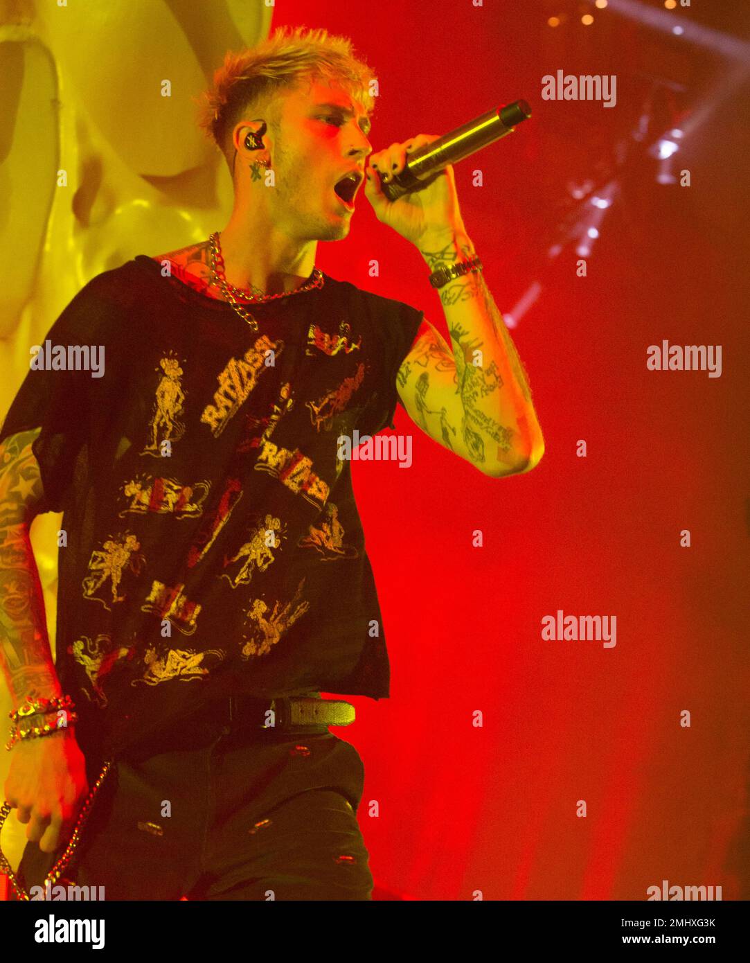 Machine Gun Kelly performs in concert at The Met on Thursday, Oct. 10 ...