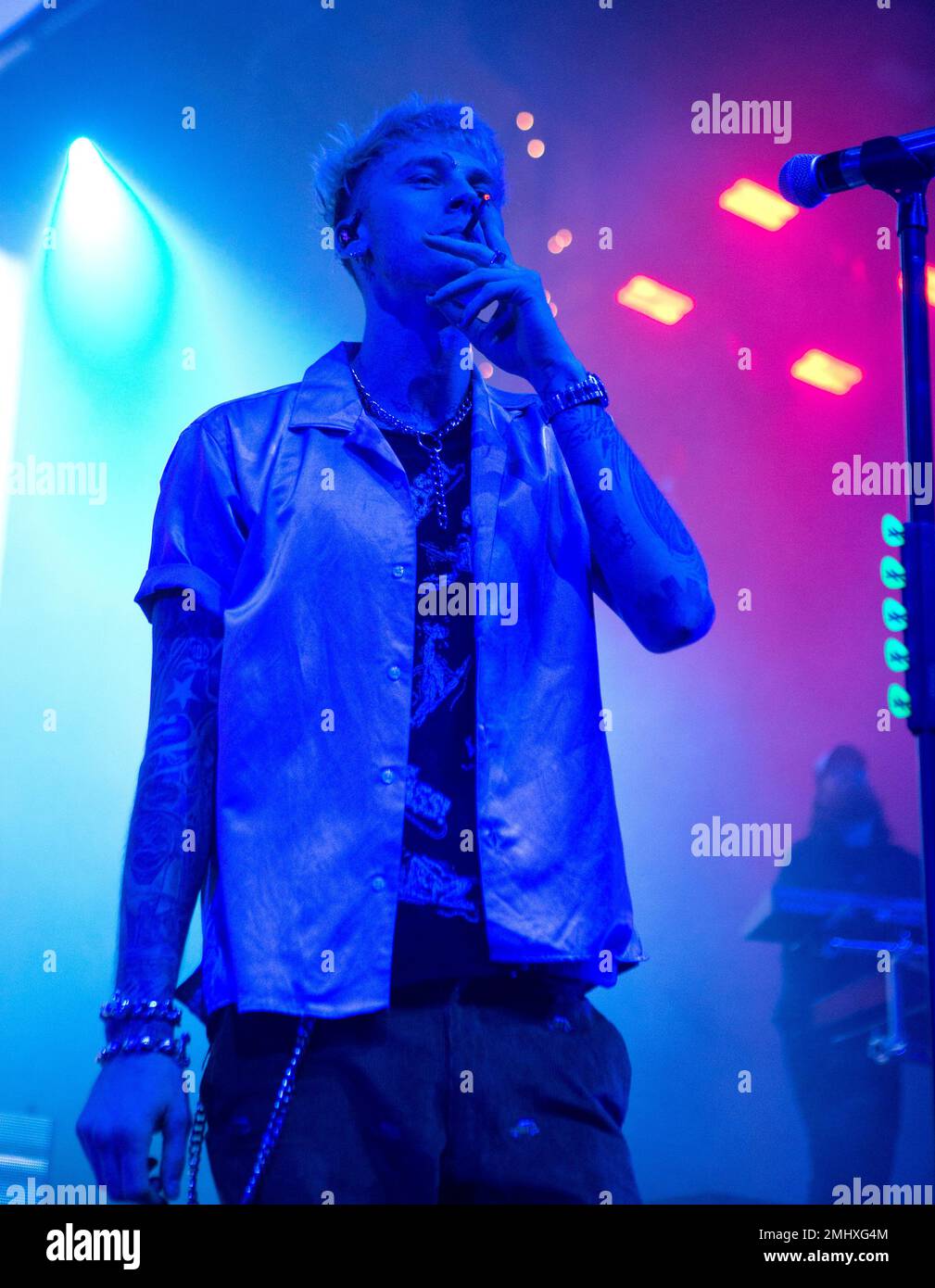 Machine Gun Kelly performs in concert at The Met on Thursday, Oct. 10 ...