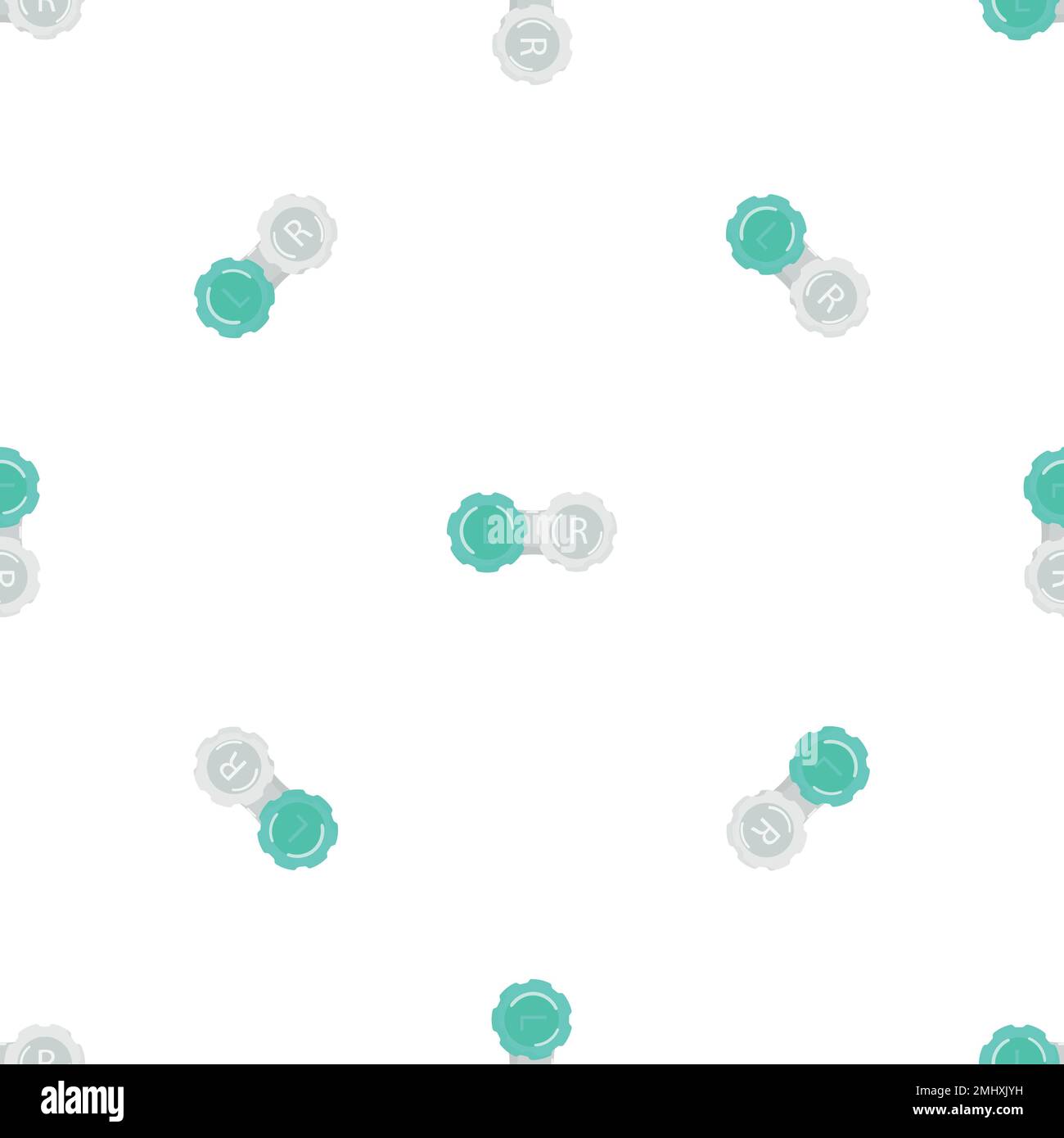 Contact lens case pattern seamless vector Stock Vector
