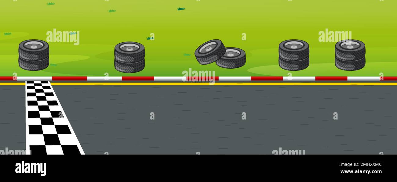 Empty racetrack background template illustration Stock Vector Image ...