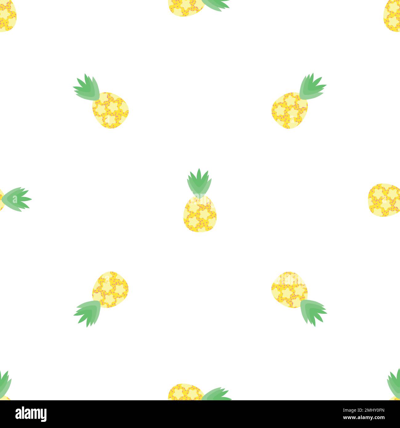 Pineapple fruit pattern seamless vector Stock Vector