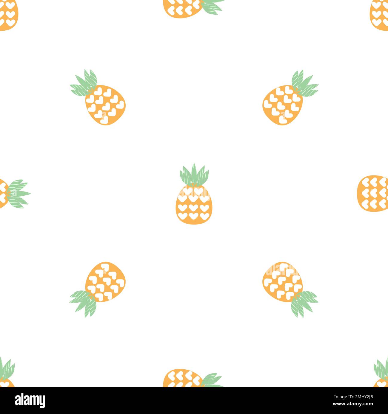 Love pineapple pattern seamless vector Stock Vector