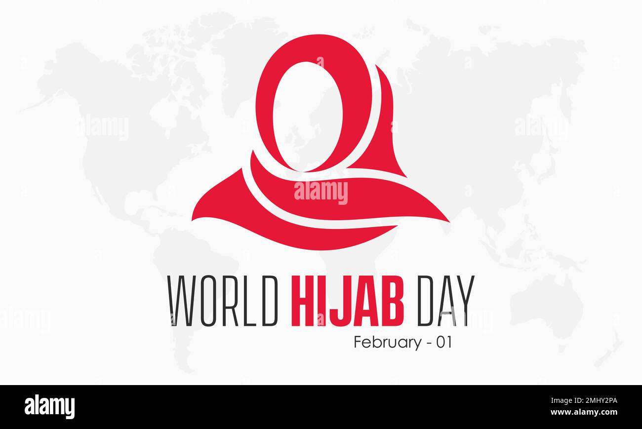 Vector illustration banner design template concept of World Hijab Day ...