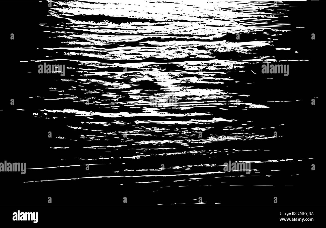Grunge Wood Vector Overlay texture. Wood Black and White Stock Vector