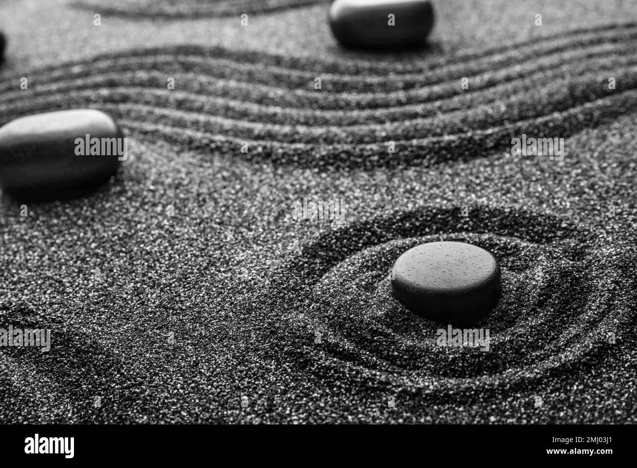 Background sand stones Black and White Stock Photos & Images - Alamy