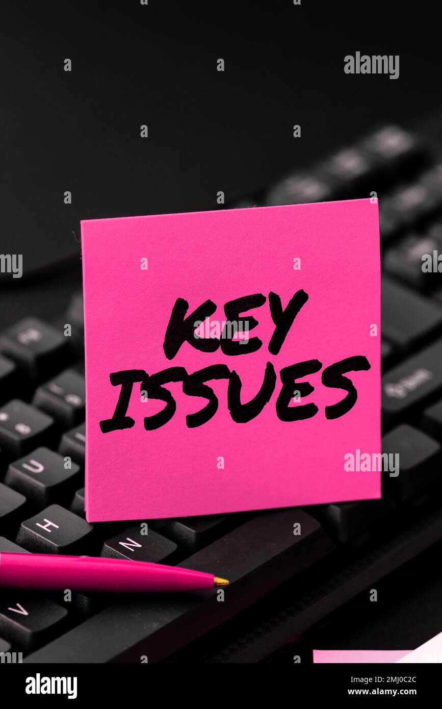 Inspiration showing sign Key Issues. Word Written on vital or unsettled