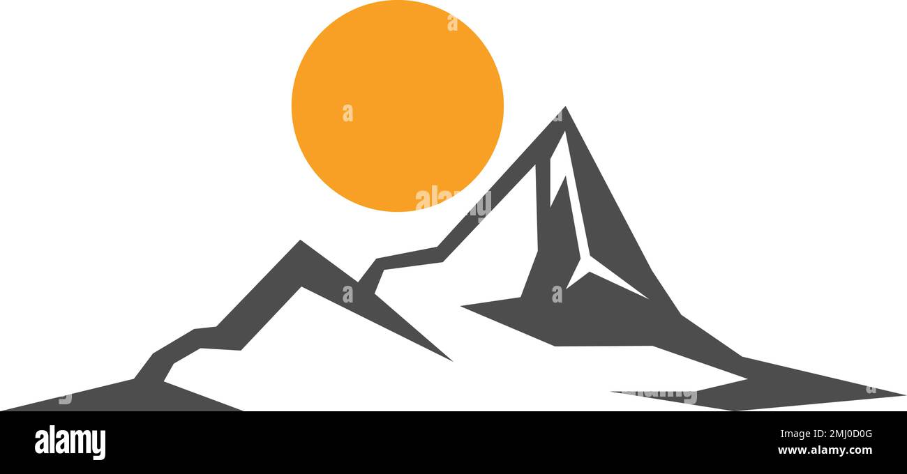 Mountain logo icon design illustration Stock Vector