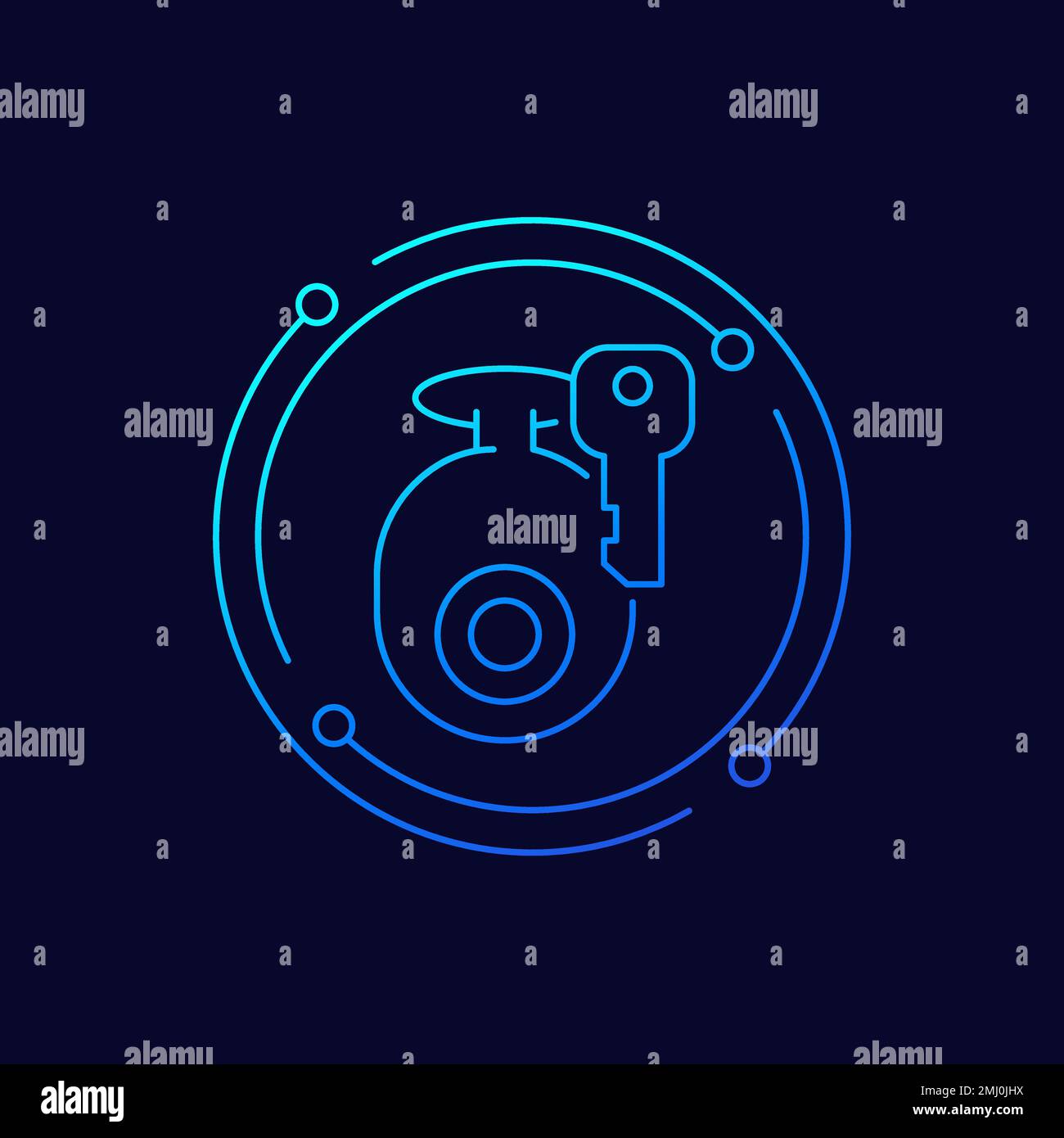 access to ip camera or cctv line vector icon Stock Vector
