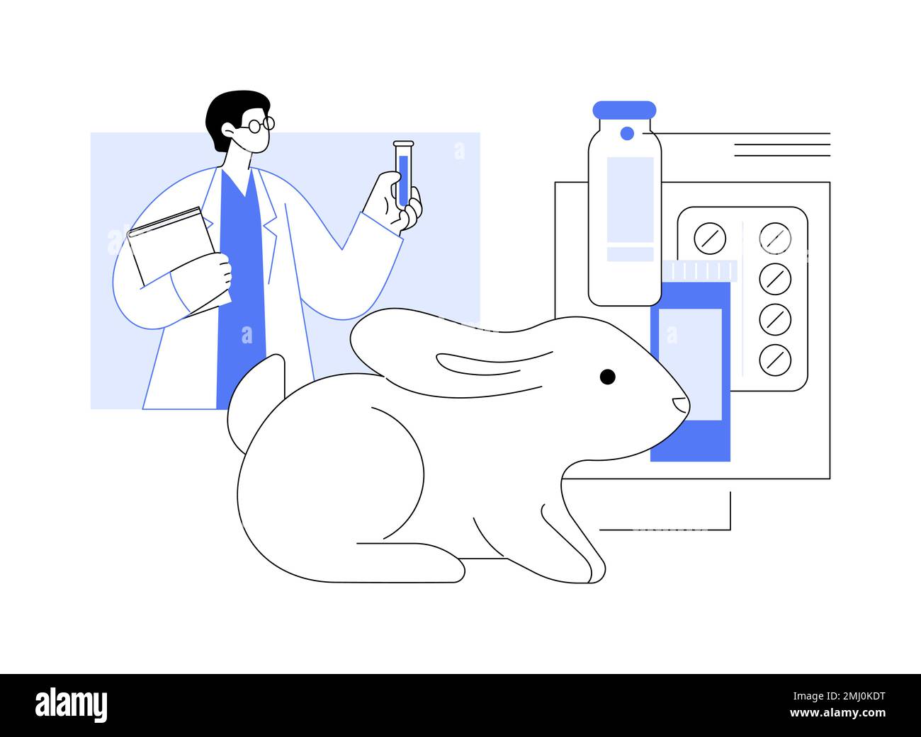 Animal testing of medicines abstract concept vector illustration Stock ...
