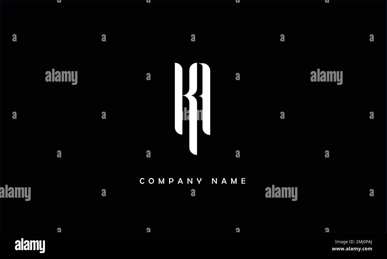 KA, AK Abstract Letters Logo Monogram Stock Vector
