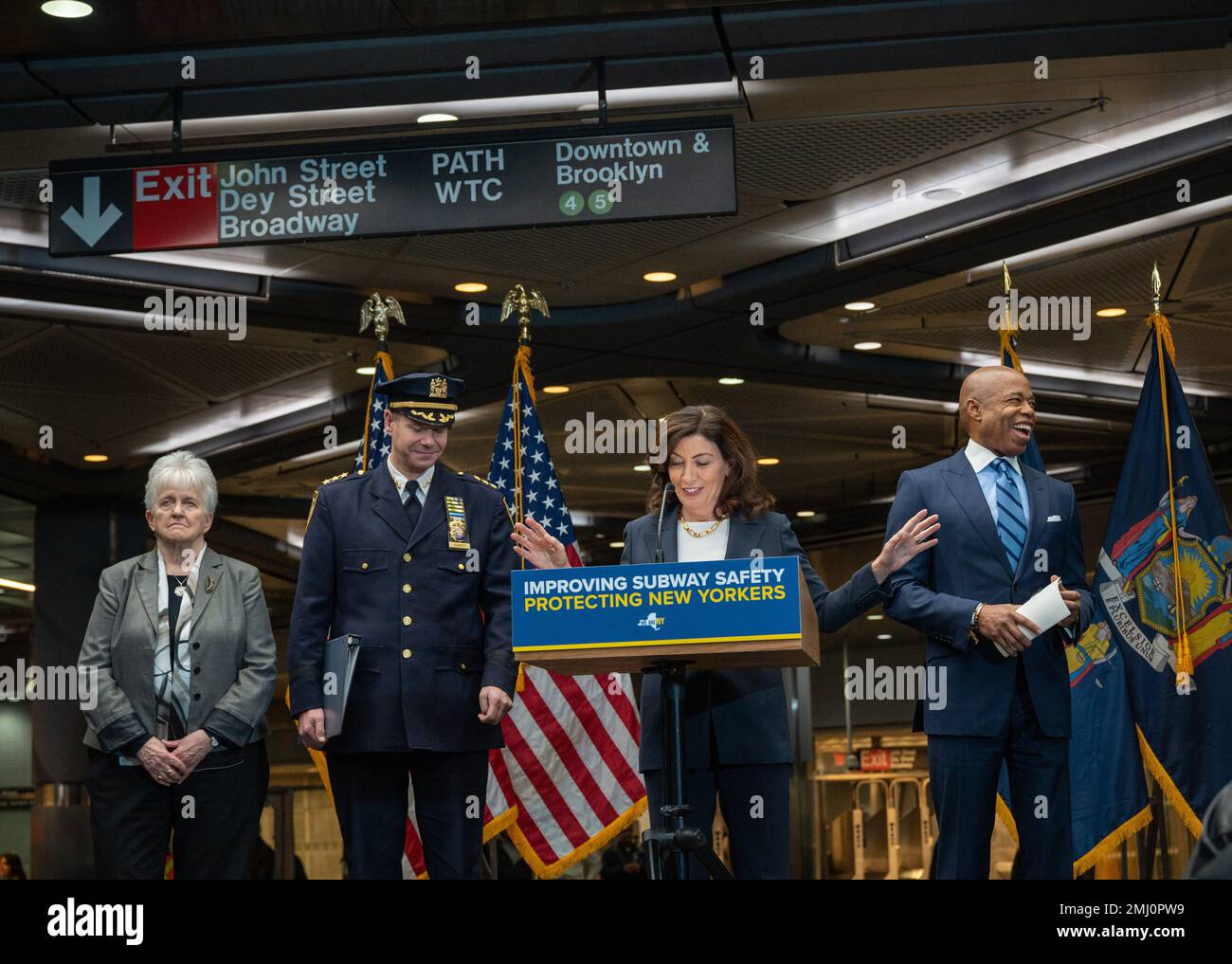 New York, USA. 27th Jan, 2023. New York City Mayor Eric Adams and New ...