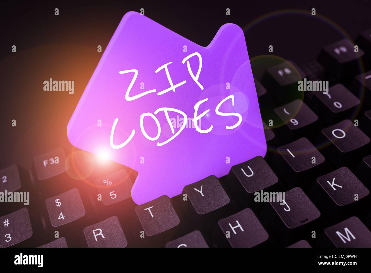 Text showing inspiration Zip Codes. Word for numbers added to a postal address to assist the
