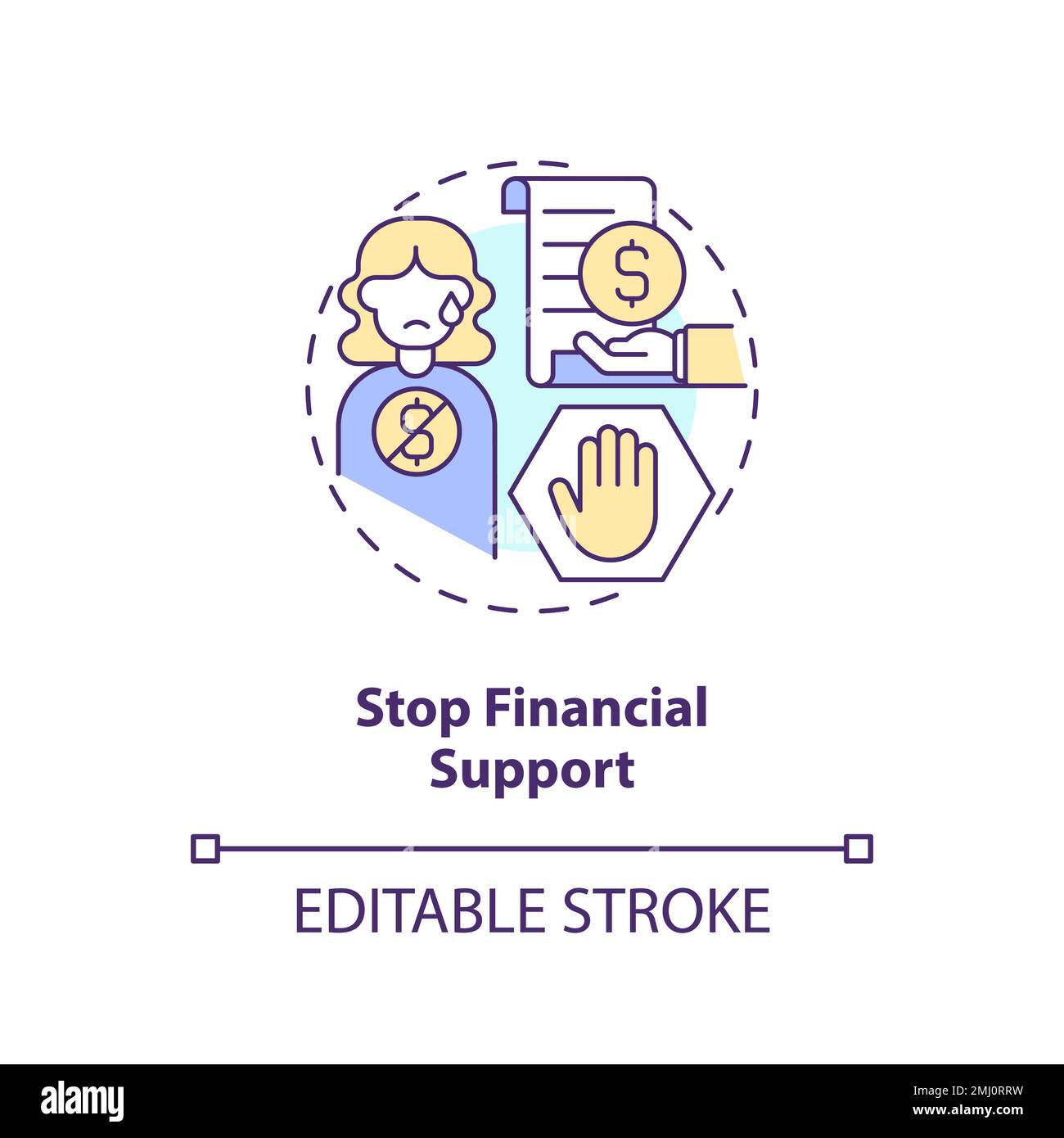 Stop financial support concept icon Stock Vector Image & Art Alamy