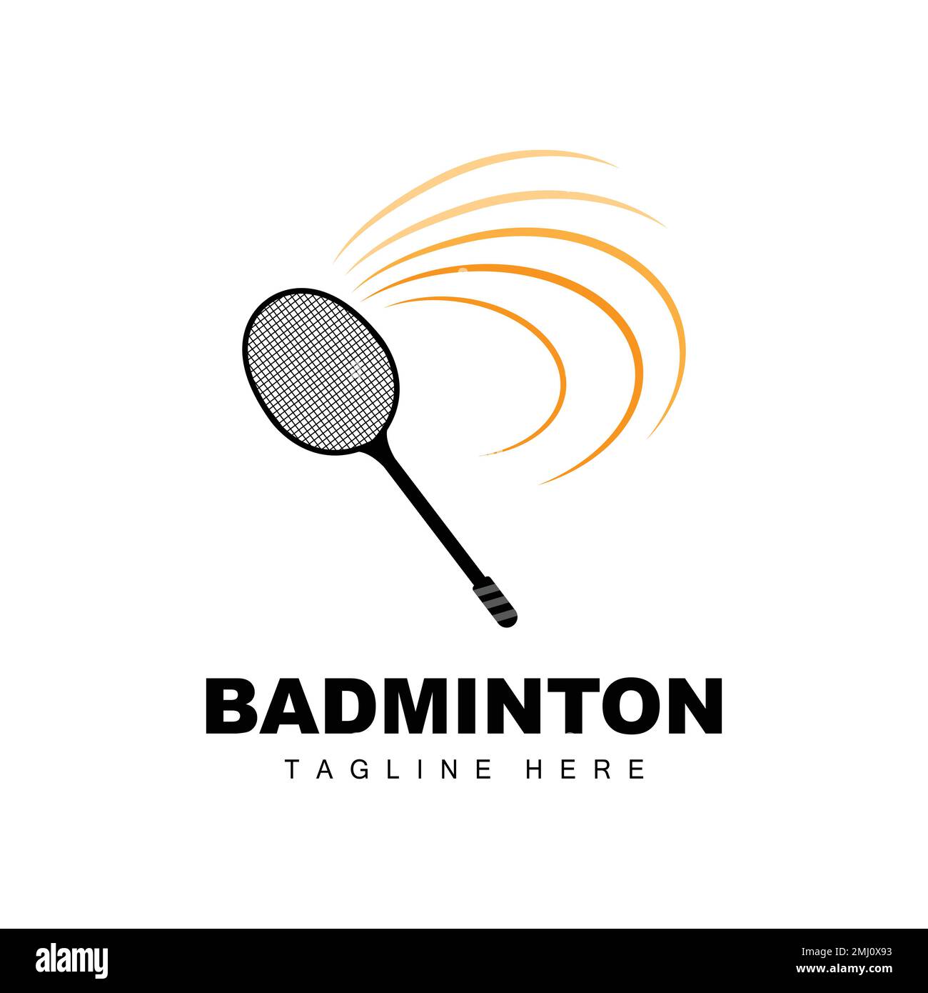 Badminton Logo, Sport Game Vector With Shuttlecock Racket, Sport Branch