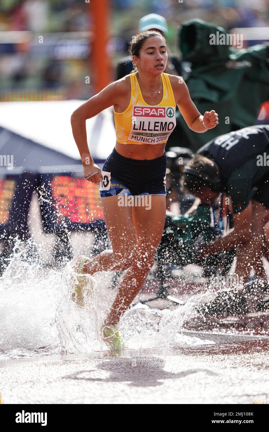 Emilia LILLEMO participating in the 3000m steeplechase of the European