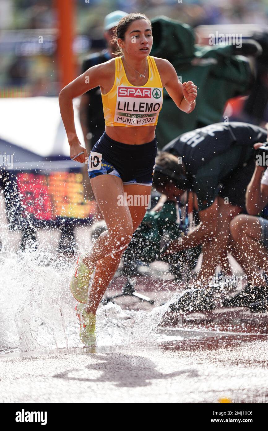 Emilia LILLEMO participating in the 3000m steeplechase of the European