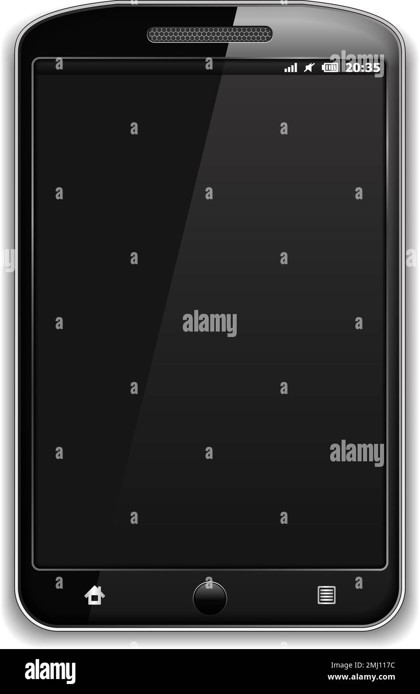 Modern black smart phone, vector eps10 illustration Stock Vector Image ...