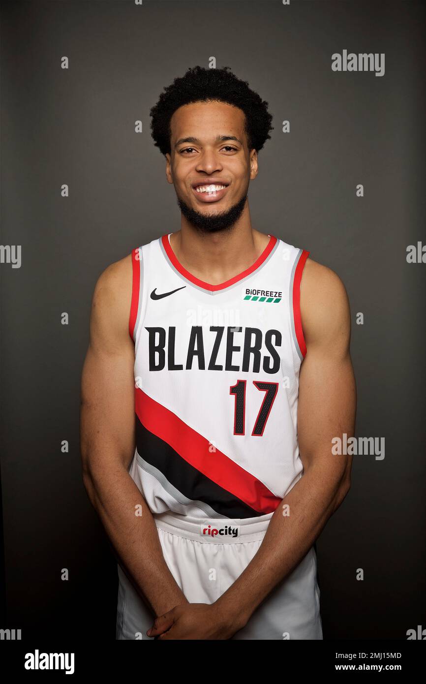 Portland Trail Blazers forward Skal Labissiere poses during the NBA  basketball team's media day at the Moda Center in Portland, Ore., Monday,  Sept. 30, 2019. (AP Photo/Sam Ortega Stock Photo - Alamy