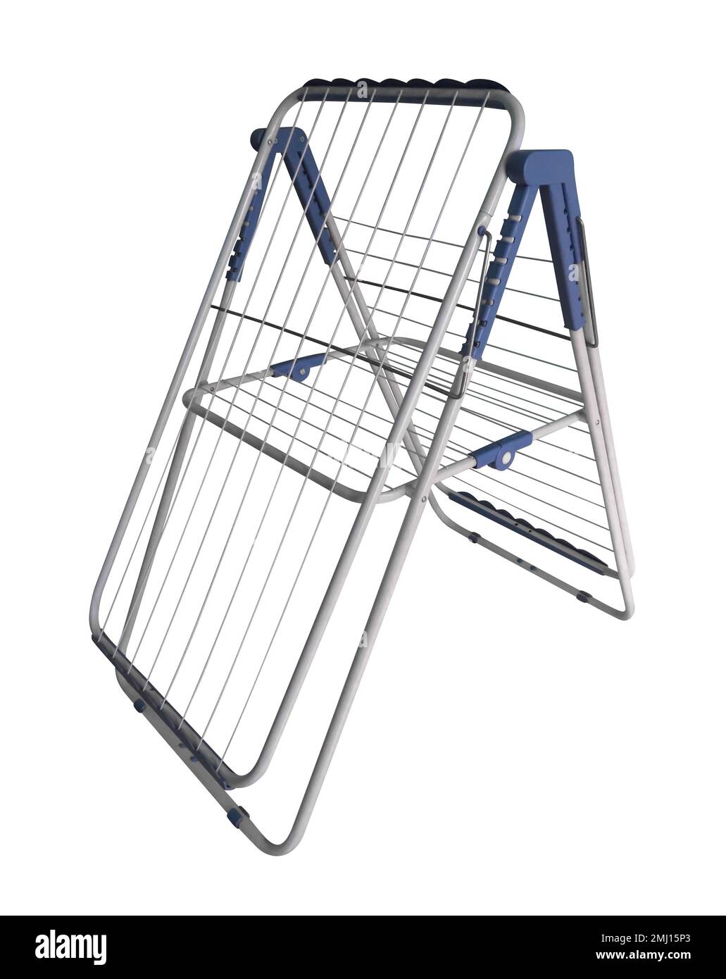 Folding clothes dryer isolated on white background. Clipping Path