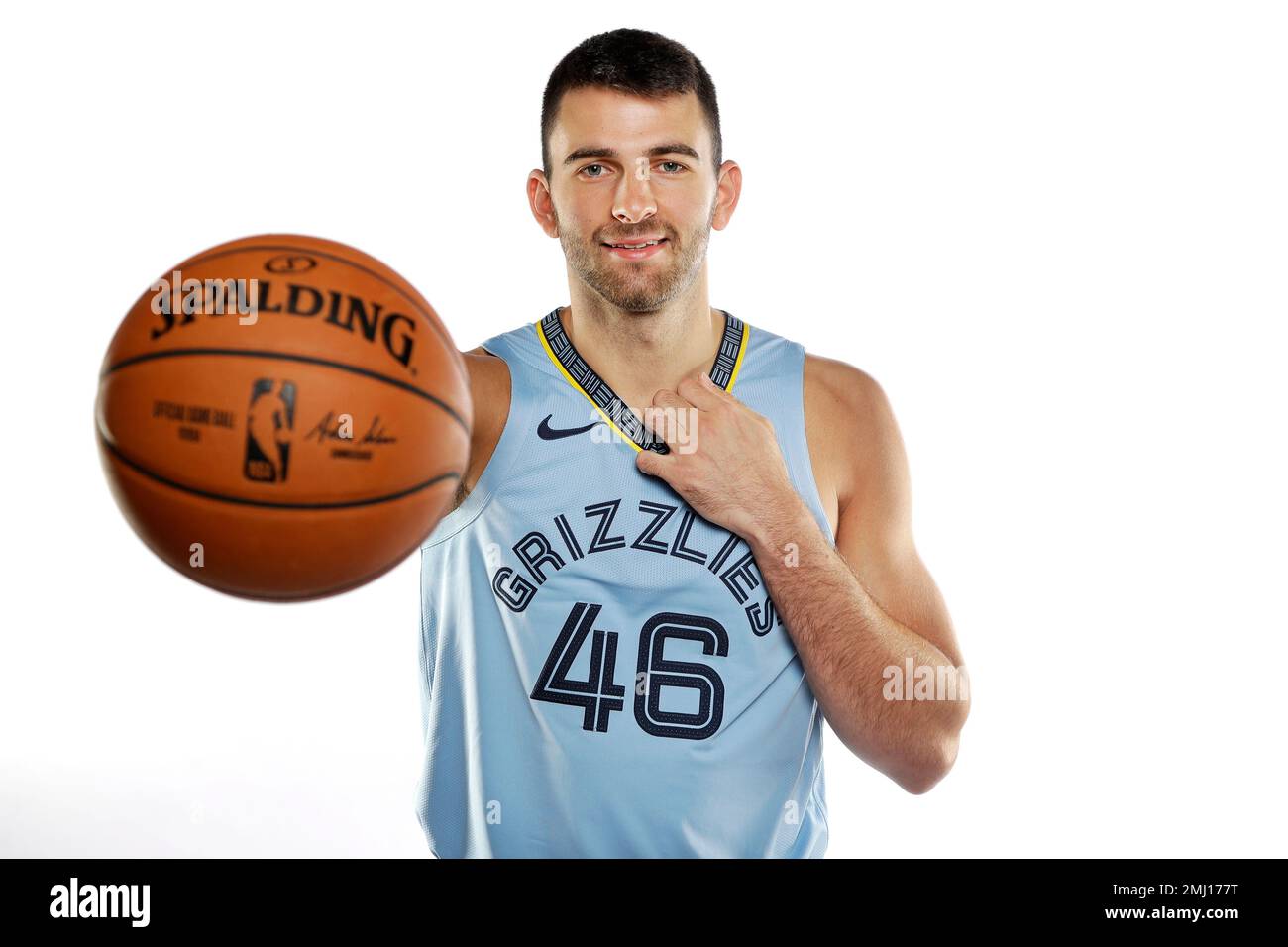 Memphis Grizzlies guard John Konchar poses during the team's NBA basketball  media day Monday, Sept. 30, 2019, in Memphis, Tenn. (AP Photo/Mark Humphrey  Stock Photo - Alamy