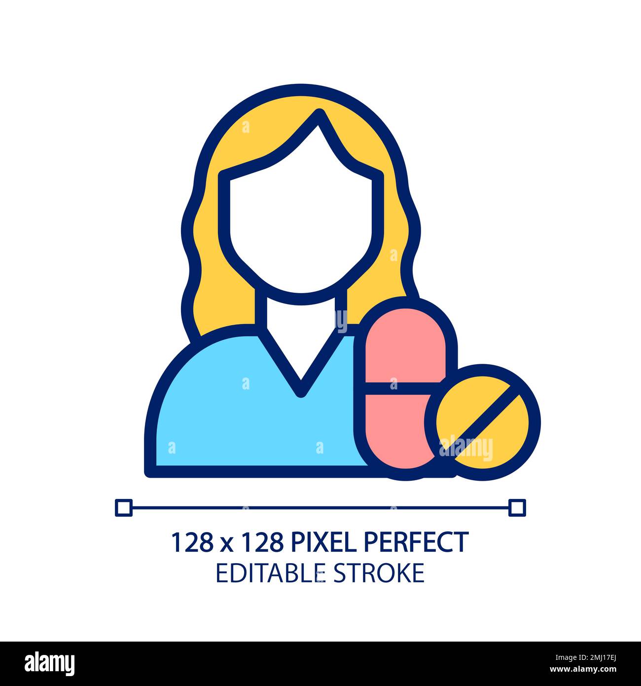 Therapy pixel perfect RGB color icon Stock Vector