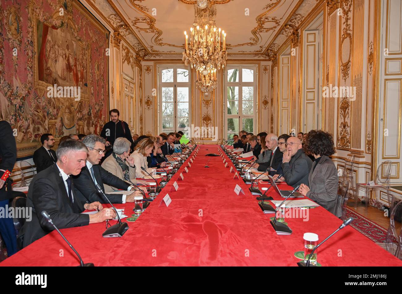 The Interministerial Committee of the Olympic and Paralympic Games at Matignon in Paris, France