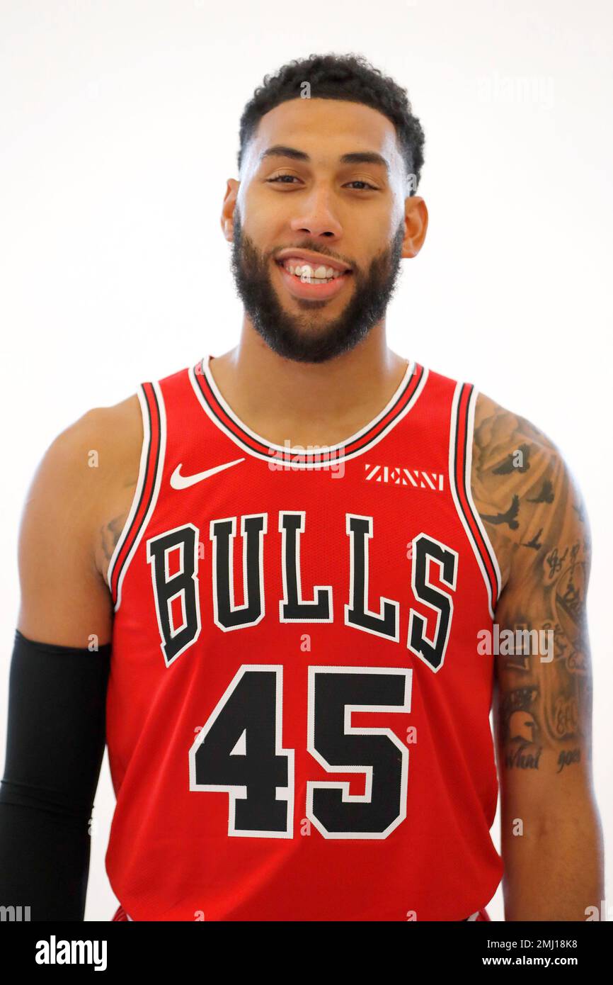 Chicago Bulls guard Denzel Valentine poses for a portrait during the