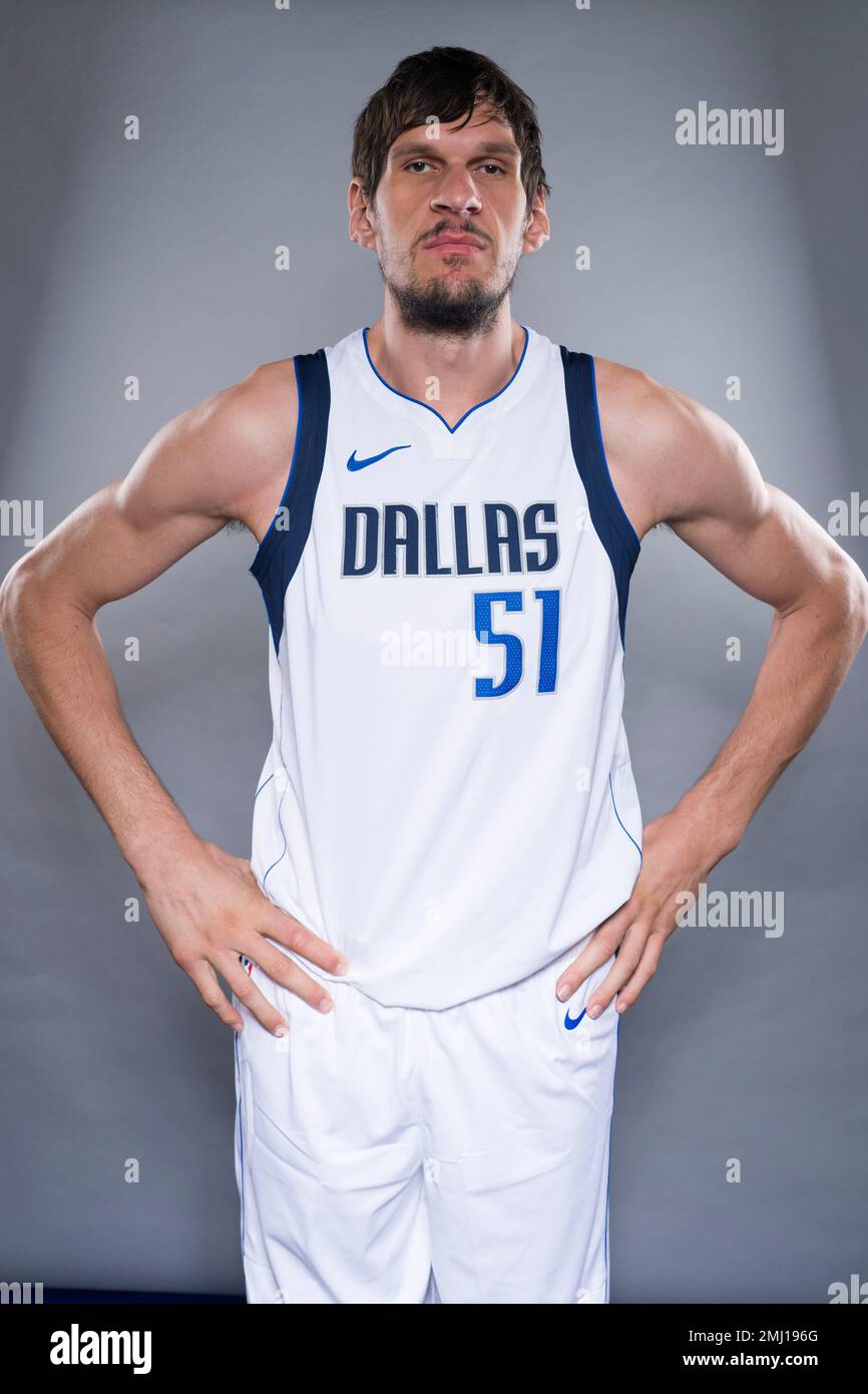 Dallas Mavericks guard Boban Marjanovic (51) poses during NBA