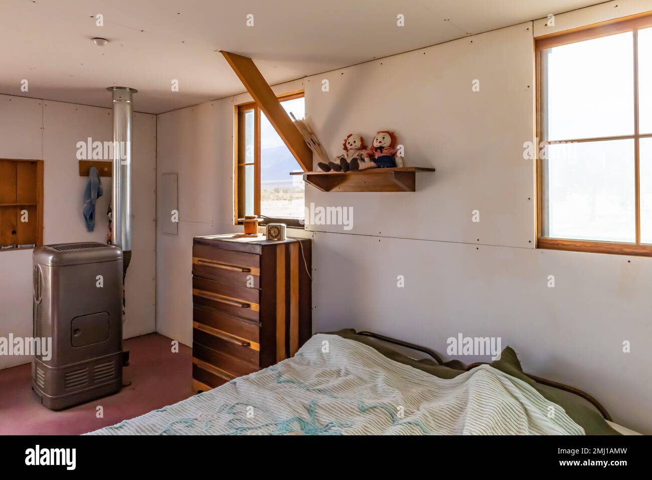 Upgraded apartment at Manzanar National Historic Site, Owens Valley, California, USA Stock Photo