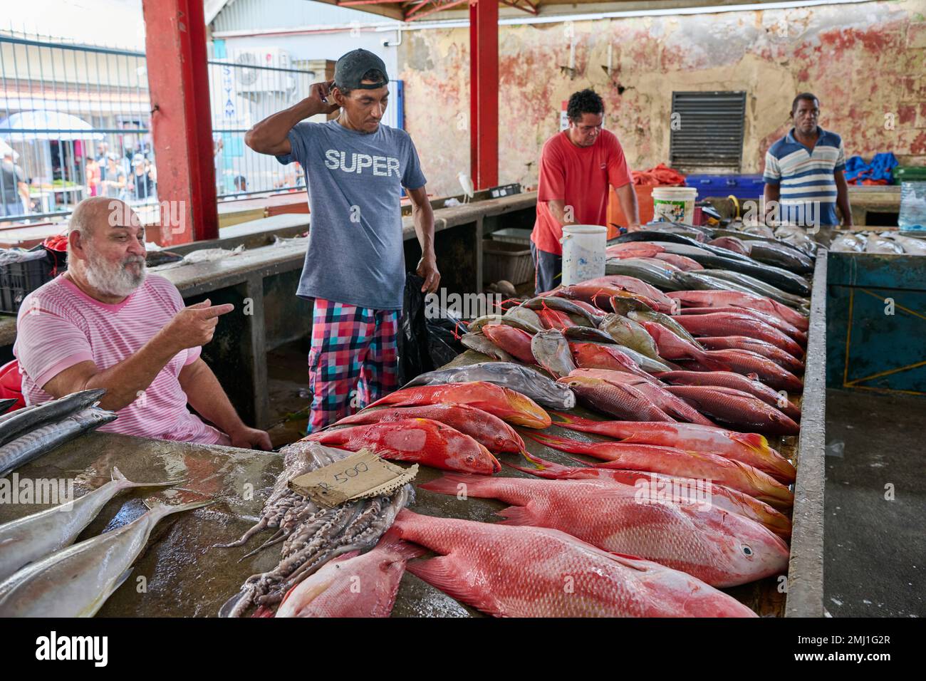 fish market on Sir Selwyn Clarke Market, Victoria, Mahe, Seychelles