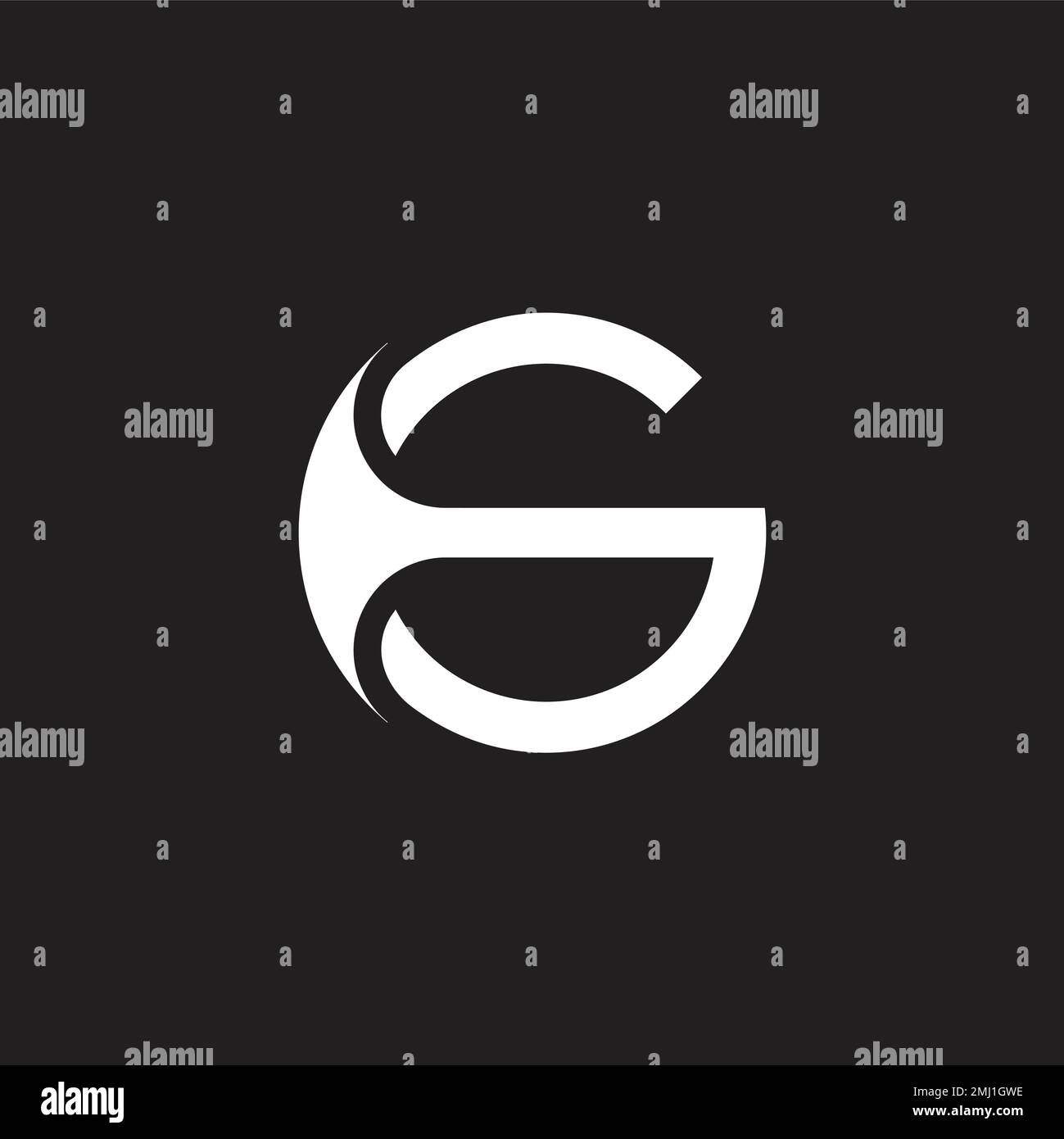 letter g swoosh boost symbol logo vector Stock Vector