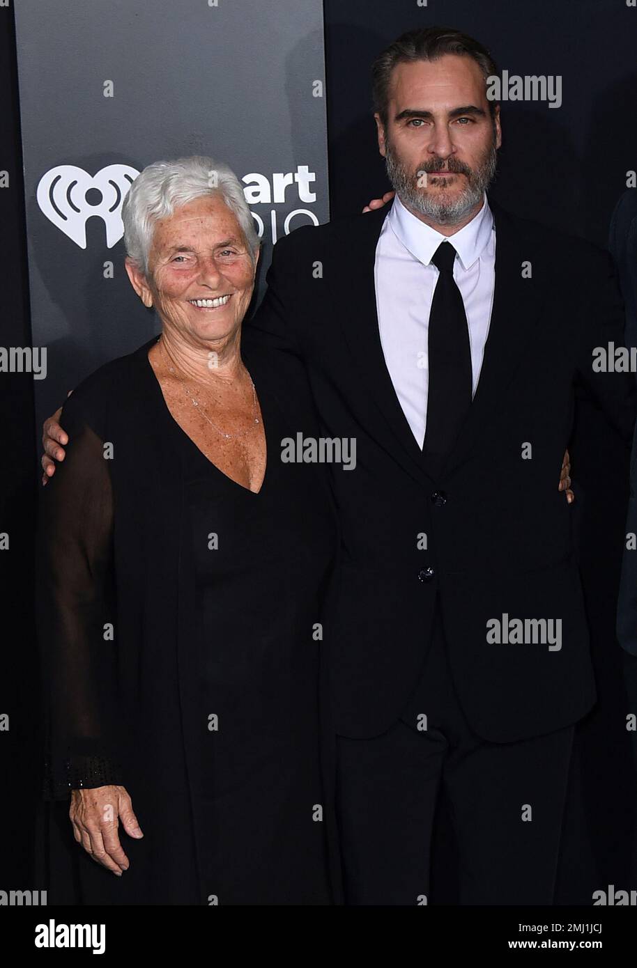 Arlyn Phoenix, left, and her son, cast member Joaquin Phoenix arrive at