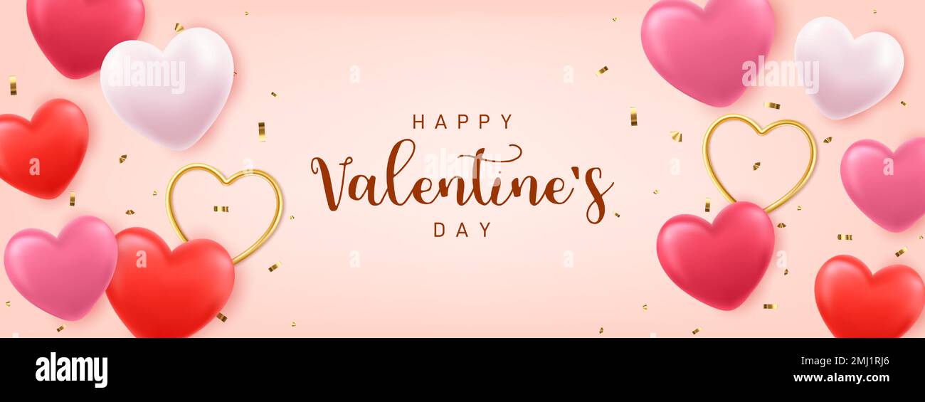 Web banner valentine day Stock Vector Images - Alamy