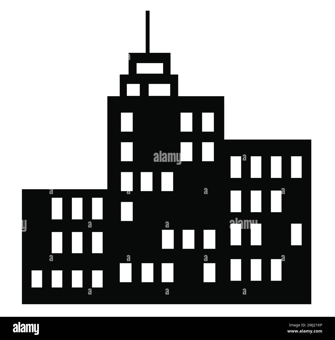 This set of illustrations features a black skyscraper Stock Vector ...