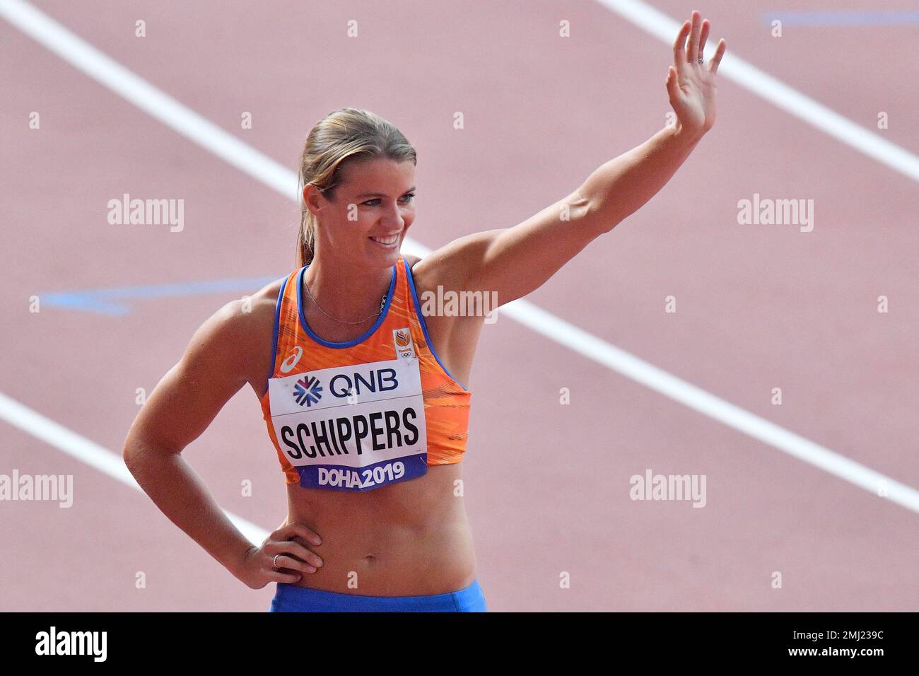 Dafne Schippers, Of The Netherlands, Waves After Competing In A Women's ...