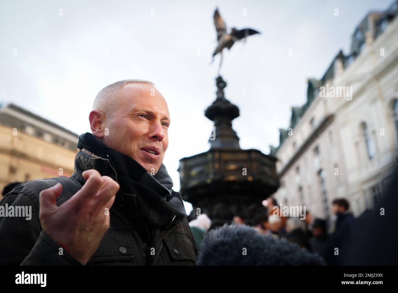 Robert Rinder talks to the media Piccadilly Circus, central London, as ...