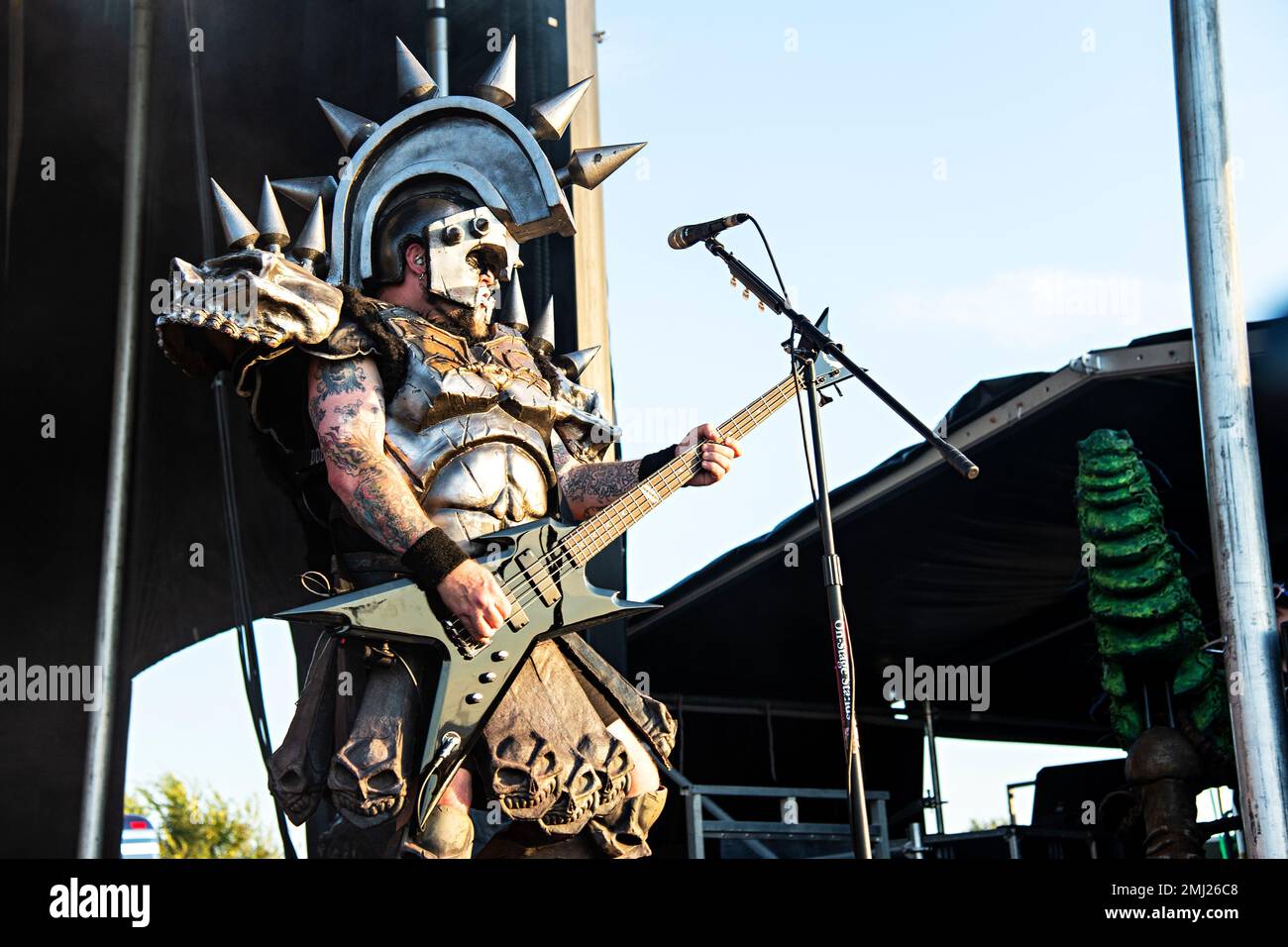 Casey Orr as Beefcake the Mighty of GWAR performs during Louder Than Life  at Highland Festival Grounds at KY Expo Center on Friday, Sept. 27, 2019,  in Louisville, Ky. (Photo by Amy