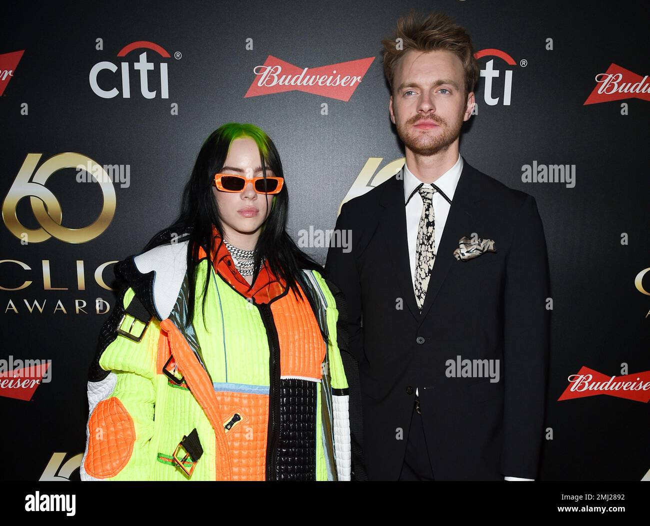 Singer songwriters Billie Eilish Left And Her Brother Finneas O 