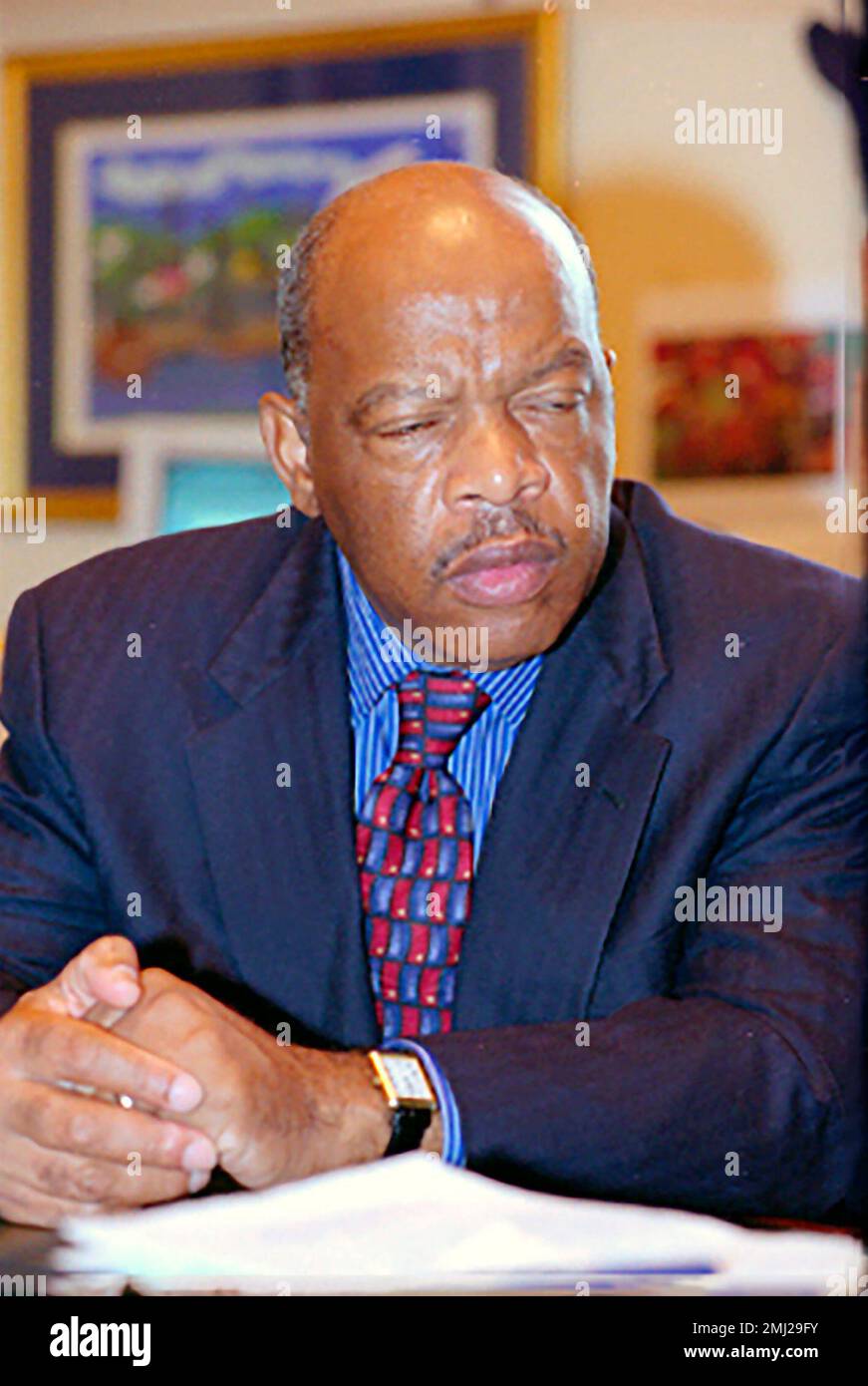 John Lewis. Portrait of the American politician and civil rights activist, John Robert Lewis (1940-2020), 1999. Stock Photo