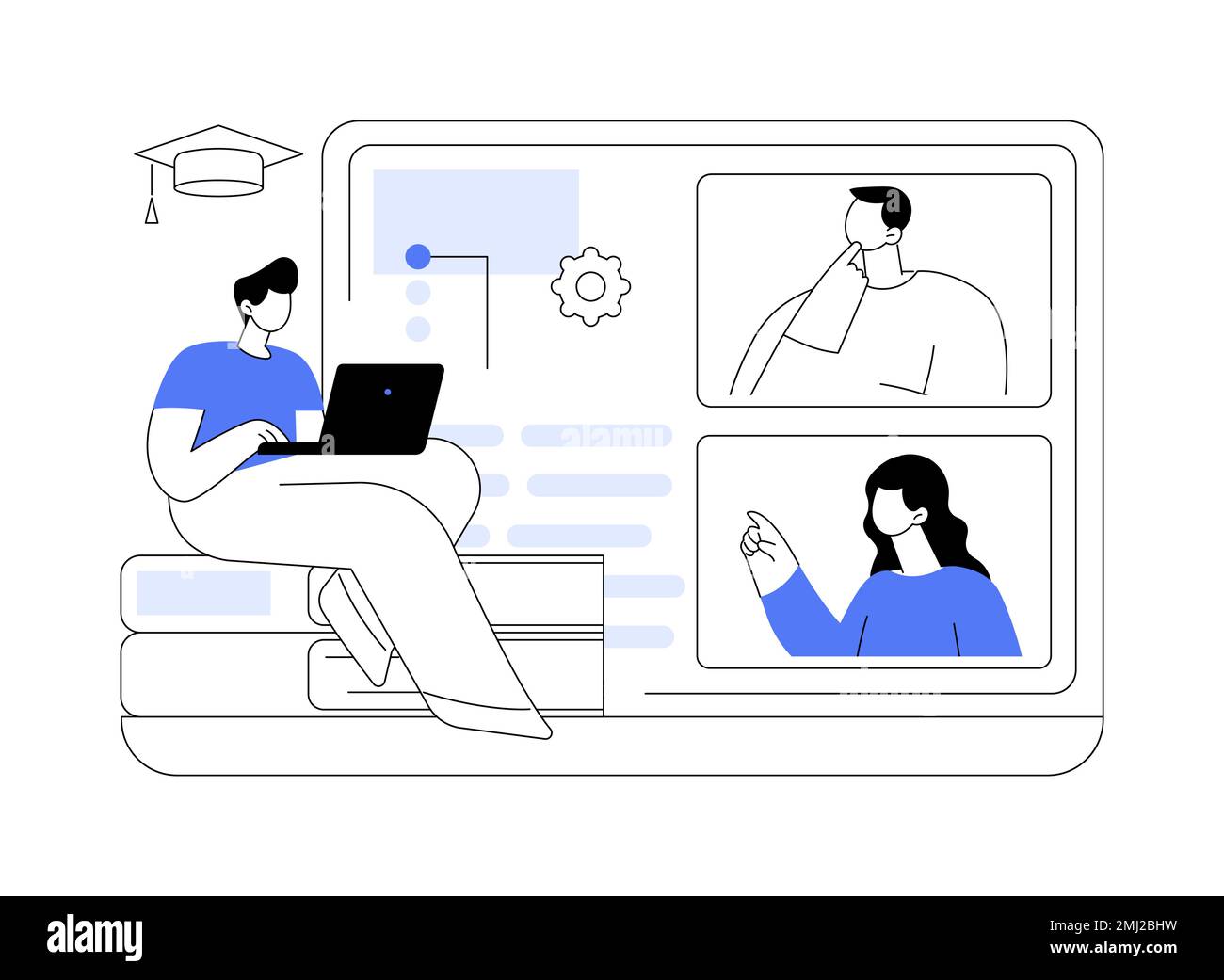 Online workshop abstract concept vector illustration Stock Vector Image