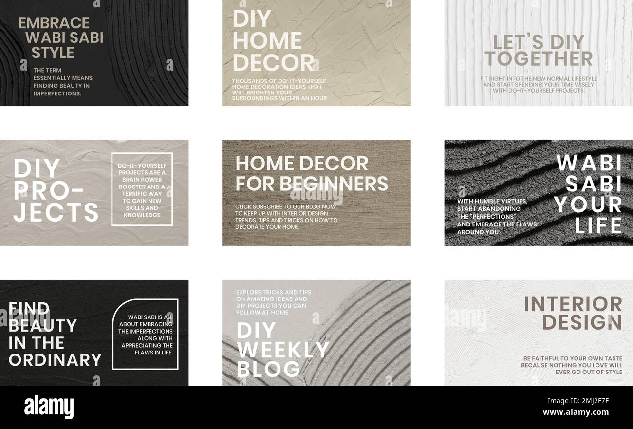 Textured blog banner template vector for interior company Stock Vector ...