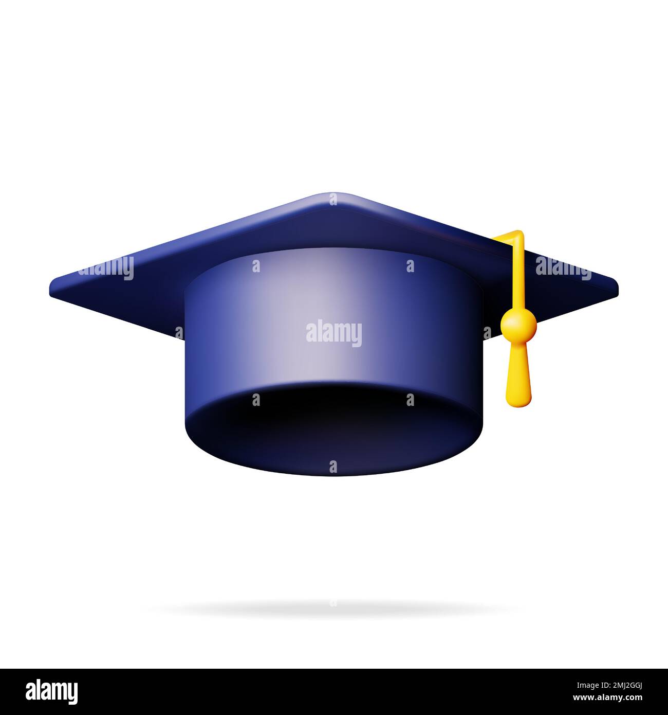3D Graduation Cap Isolated on White Stock Vector Image & Art - Alamy