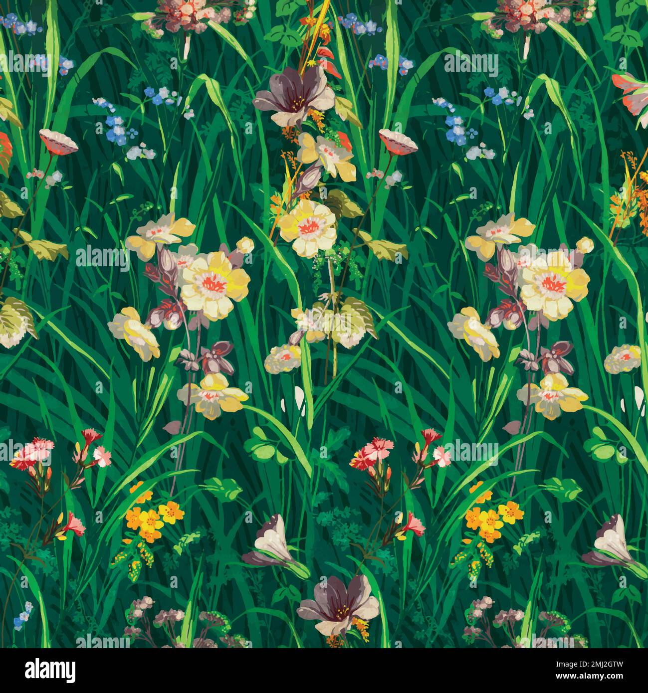Vintage green floral background vector Stock Vector Image & Art - Alamy