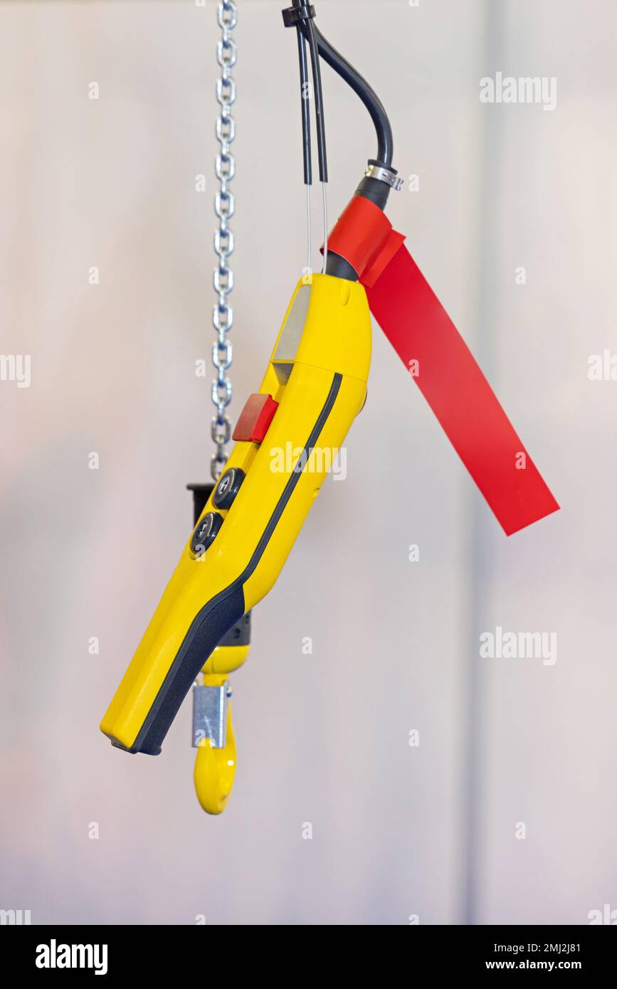 Electric Chain Hoist Lifting Crane System in Factory Stock Photo Alamy